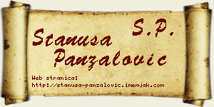 Stanuša Panzalović vizit kartica